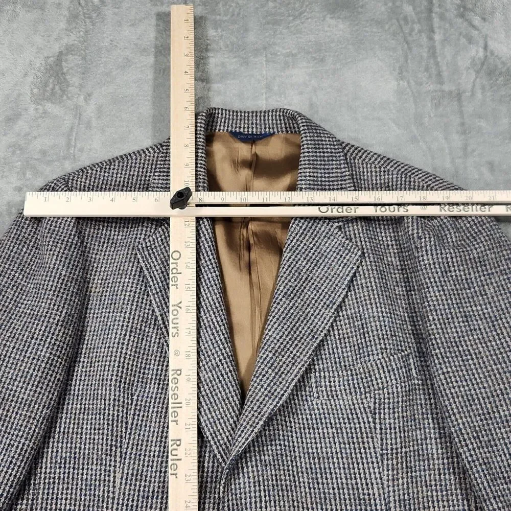 Pendleton Wool Sport Coat Mens Size‎ 44 Houndstooth Gray Tweed